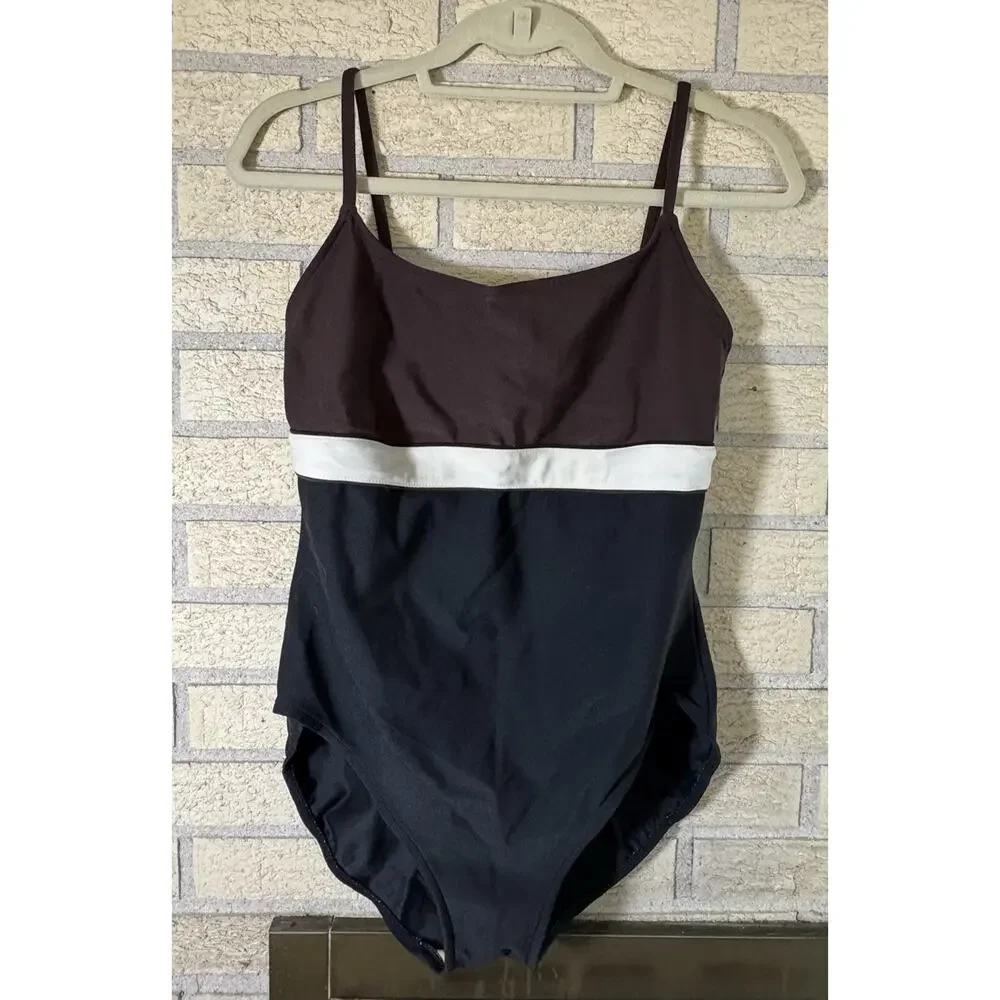 Vintage Adrienne Vittadini Swim - Size 14 Swimsuit. Colorblock.